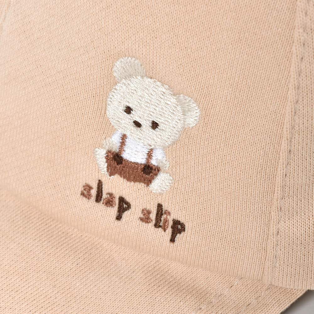 クマ恐竜立体モチーフキャップベビー(46~48cm) ネイビー(恐竜) 46cm