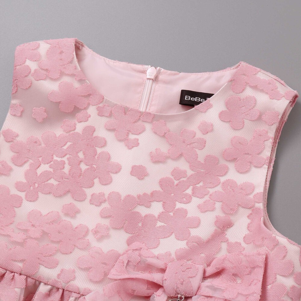 フローラルオパールプリントウエストリボンドレス(110~130cm) パープル系 110cm