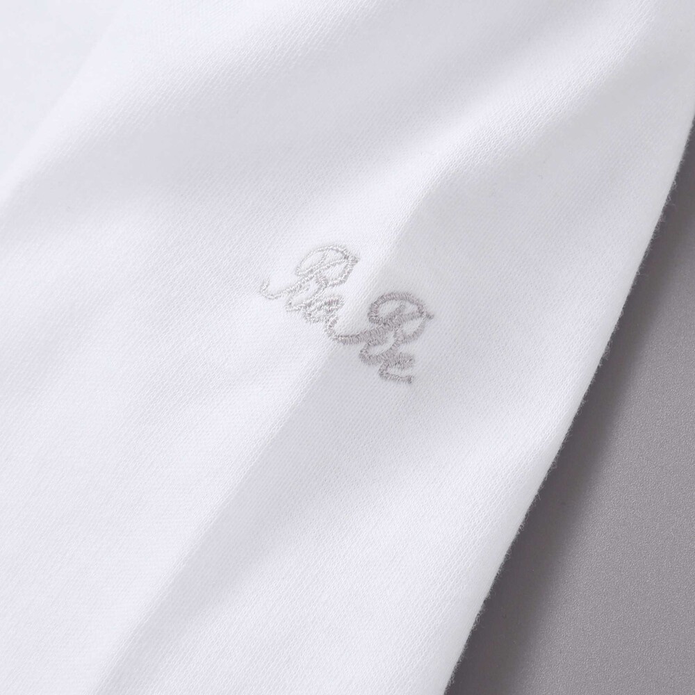 花レース丸襟フロントタックスムース長袖ブラウス(90~140cm) ホワイト 90cm