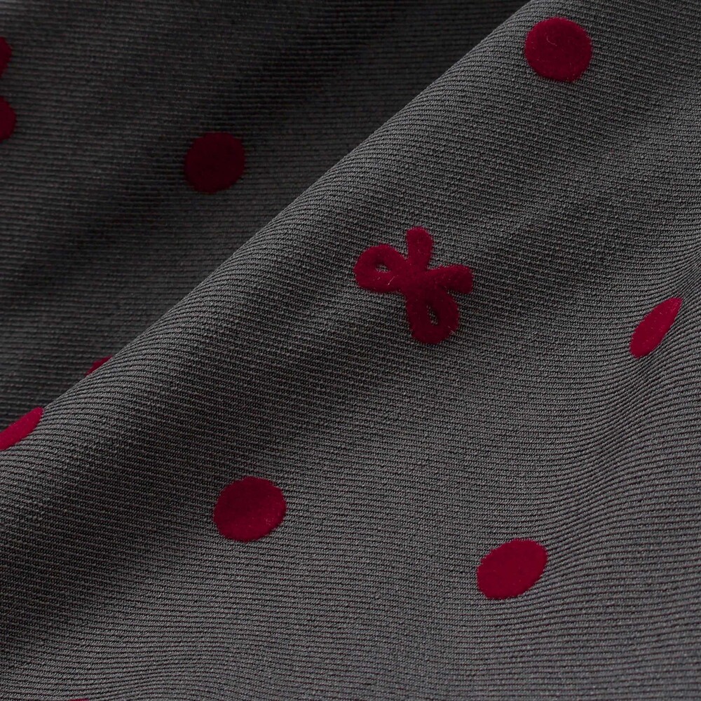 フロッキープリントドットバルーンスカート(100~140cm) グレー系 100cm