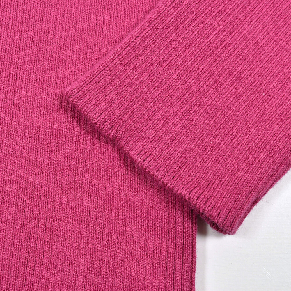 【日本製】くるみボタン付きテレコニット(80~150cm) オフホワイト 80cm