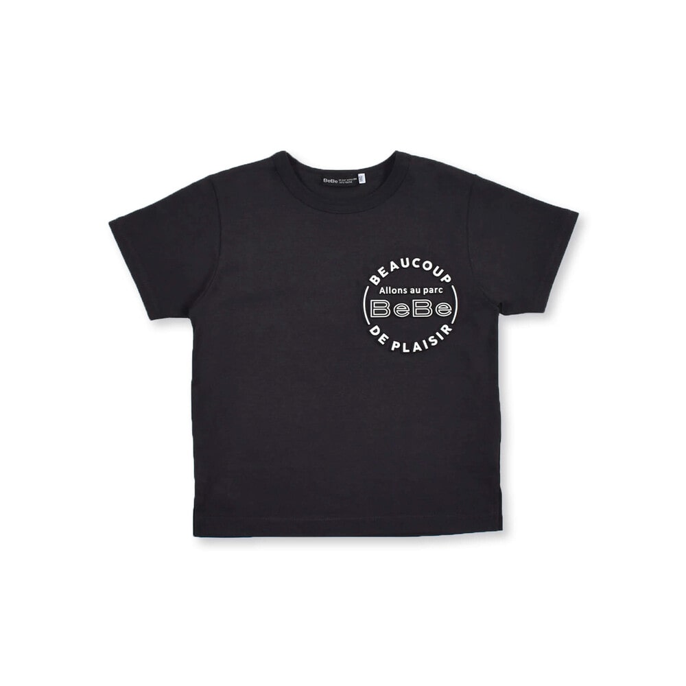 コットン USA ゴシック ロゴ プリント Tシャツ (90~150cm) ブラック 130cm
