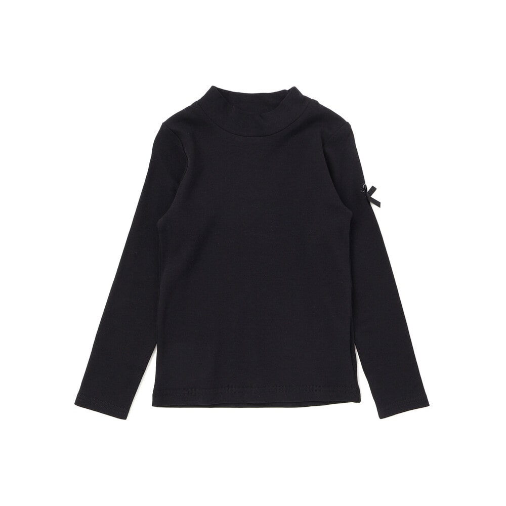 スキンケアスムースハイネック長袖Tシャツ(90~150cm) ブラック 90cm