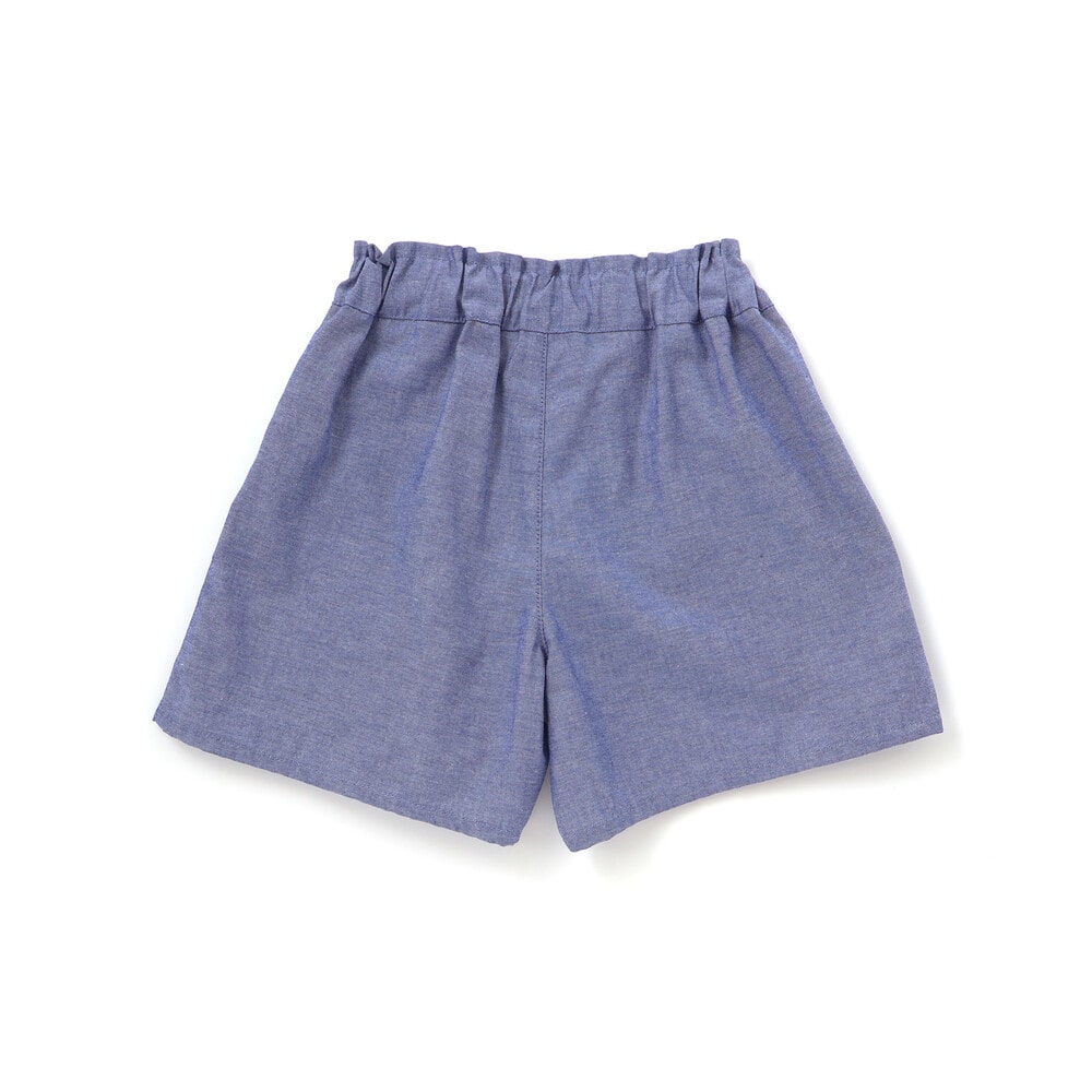 【限定商品】ダンガリーブラウス+ショートパンツセットアップ(95~150cm) レッド 95cm