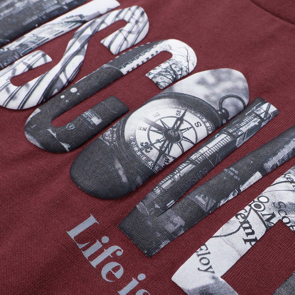 【限定商品】発泡写真プリントロングTシャツ(95~150cm) ネイビー 95cm