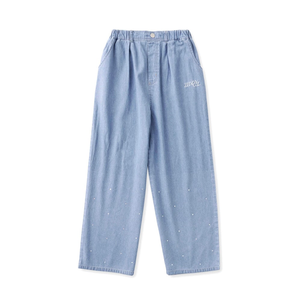 ラインストーン付きデニムパンツ(130~160cm)(130cm ブルー