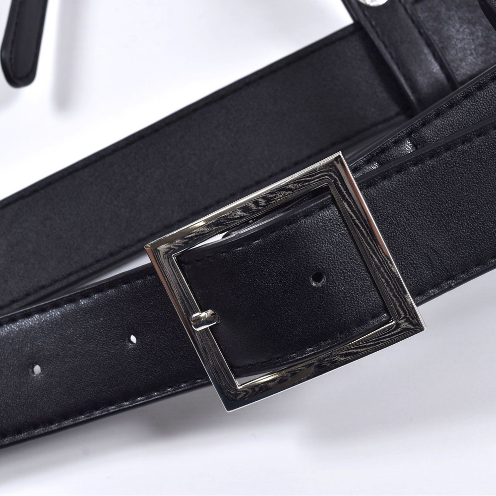 【ニコ☆プチ掲載】クリア エコレザー ハーネスベルト ホワイト ワンサイズ