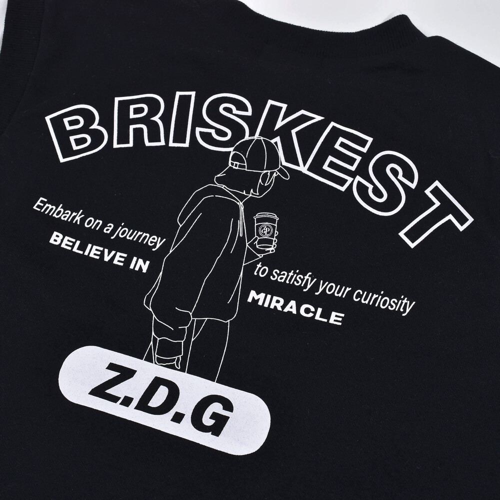 【 ニコ☆プチ 4月号 掲載 】 ネックレス付き ベスト レイヤード風 Tシャツ (130~160cm) ブラック 130cm