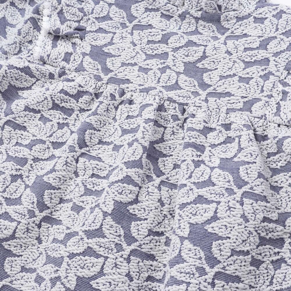花ジャカードフリルワンピース(95~150cm) ブルー系 95cm