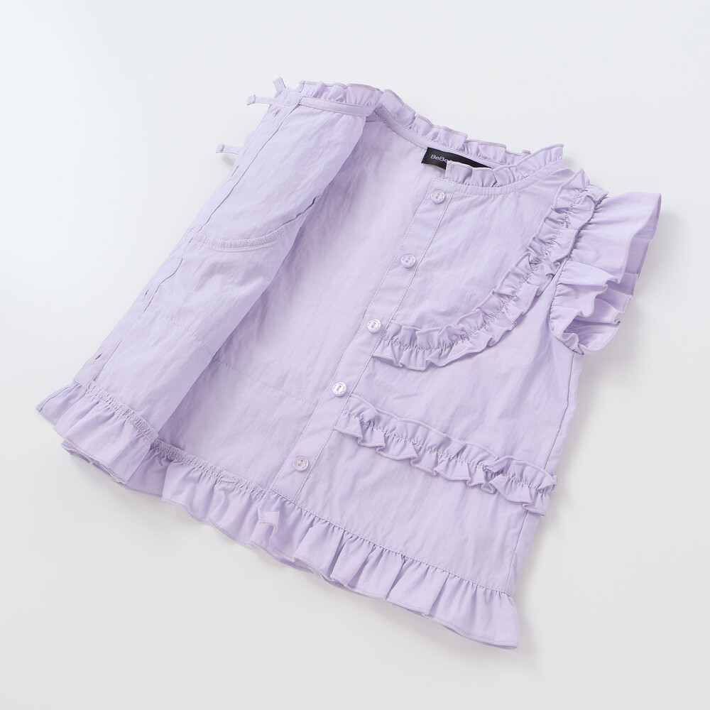 ダブルリボンメロウブラウス(95~150cm) ホワイト 95cm