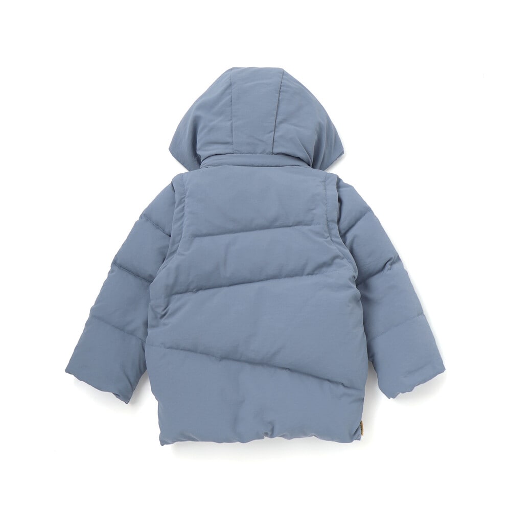 袖・フードタ取り外しダウンジャケット(110~160cm) ブルー 110cm