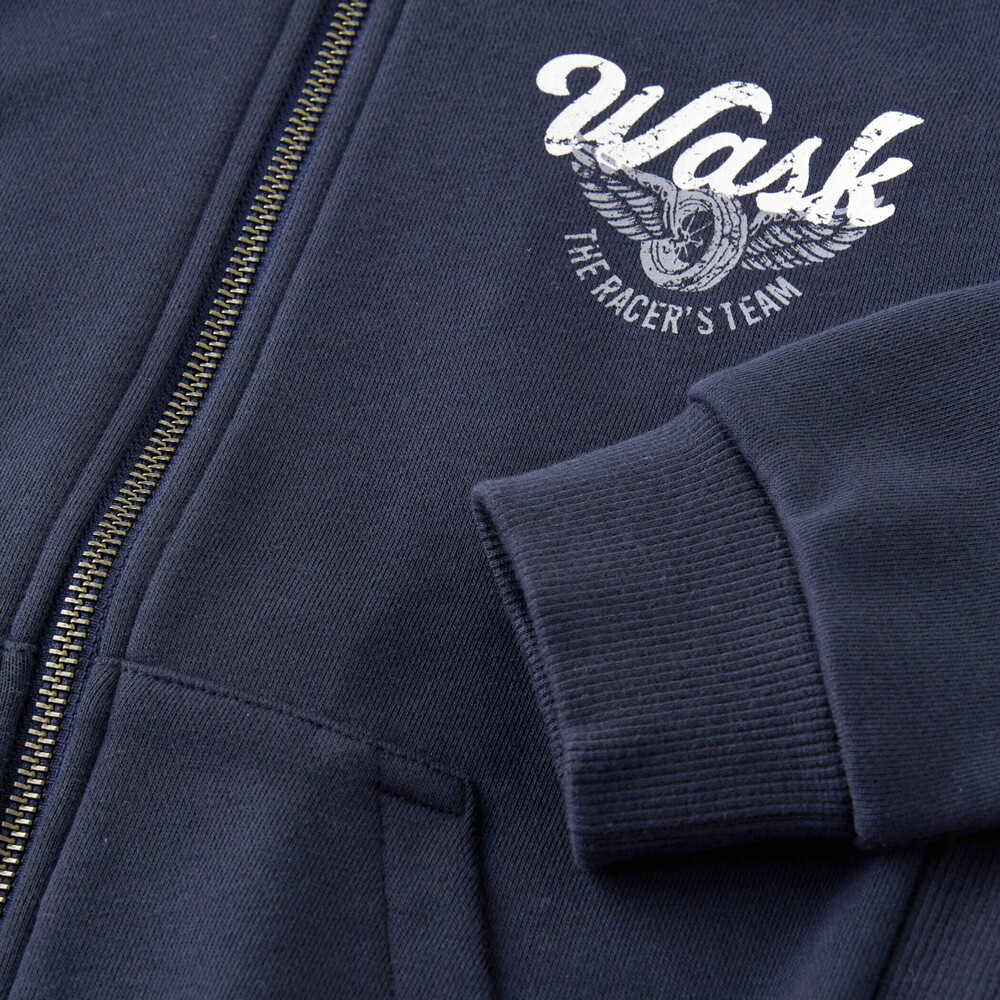 ワッフルボーダーフードパーカー(100~160cm)(100cm グレー