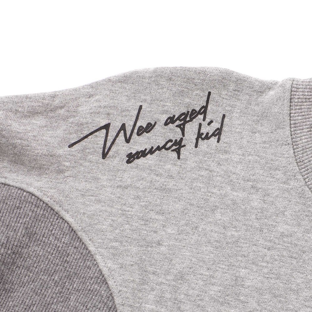 円形切り替えBIG裏毛トレーナー(100~160cm) グレー 110cm