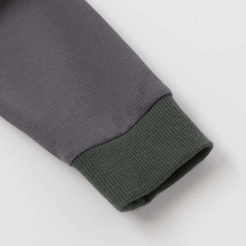 レイヤード風BIGフーディトレーナー(110~160cm) ブラック 110cm