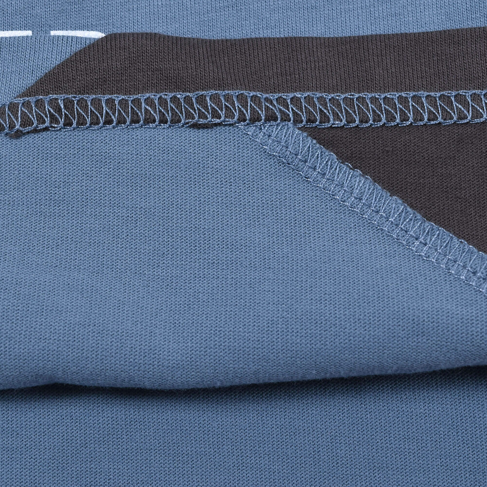 三角 切り替え WASK パッチ Tシャツ (100~160cm) ブルー 100cm