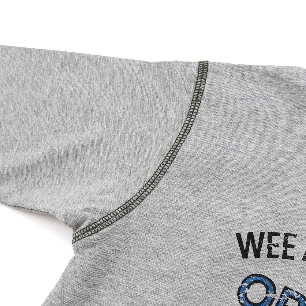 リップストップ切替カレッジロゴTシャツ(100~160cm) グレー 100cm