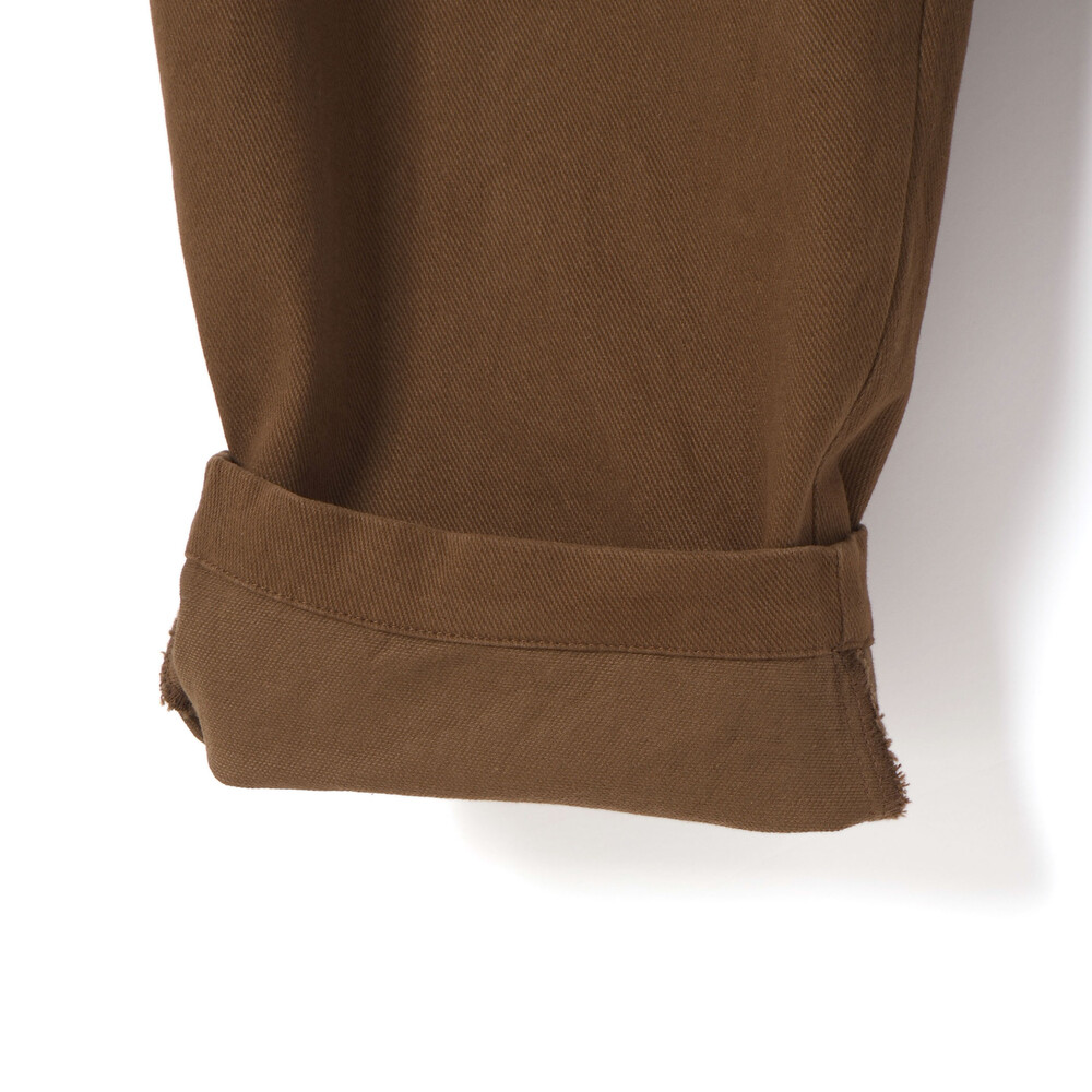 葛城ストレッチタック入りパンツ大人親子お揃い(145~175cm) ブラウン M(145-160cm)