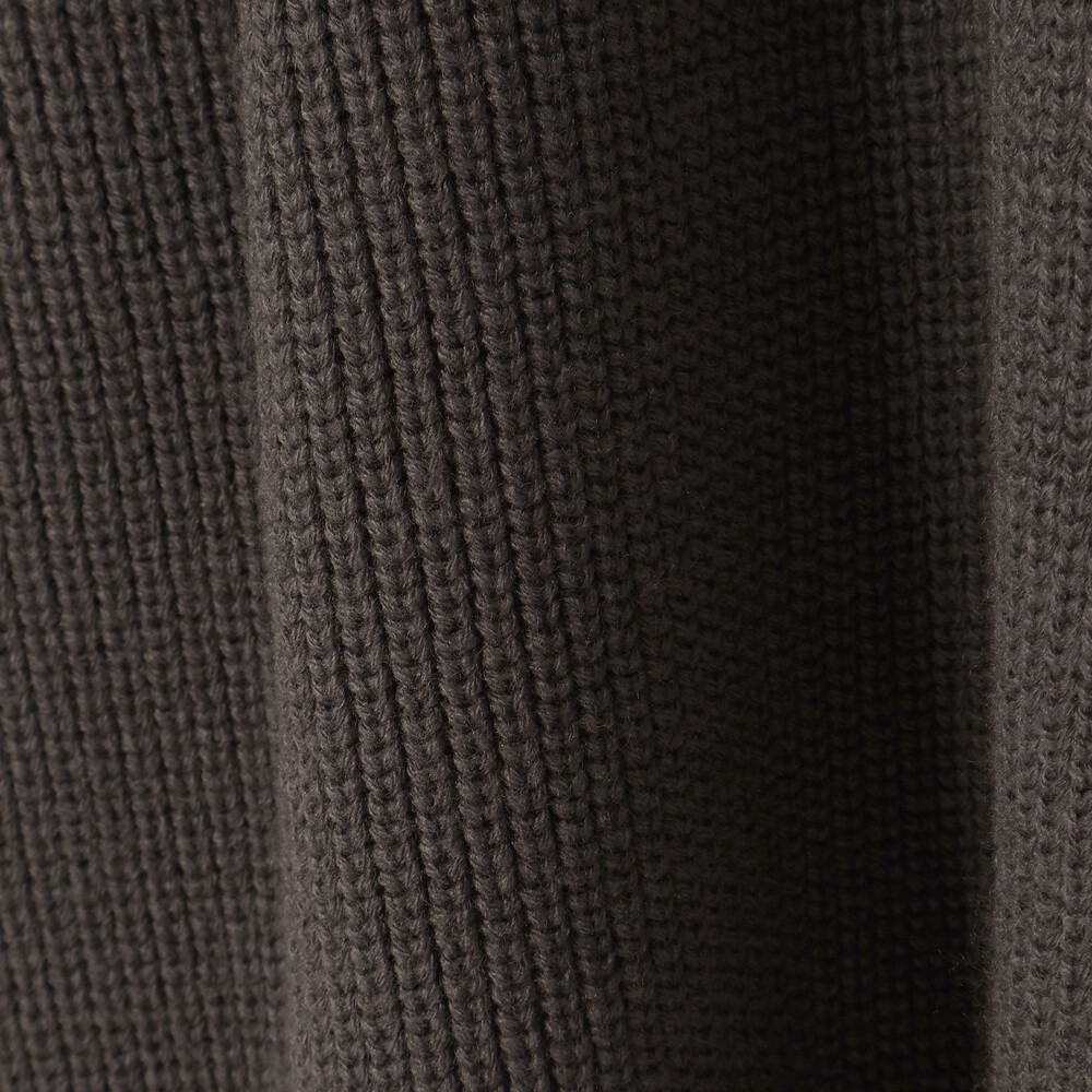 片畦編みロゴ入りセーター大人親子お揃い(145~175cm) グレー M(145-160cm)