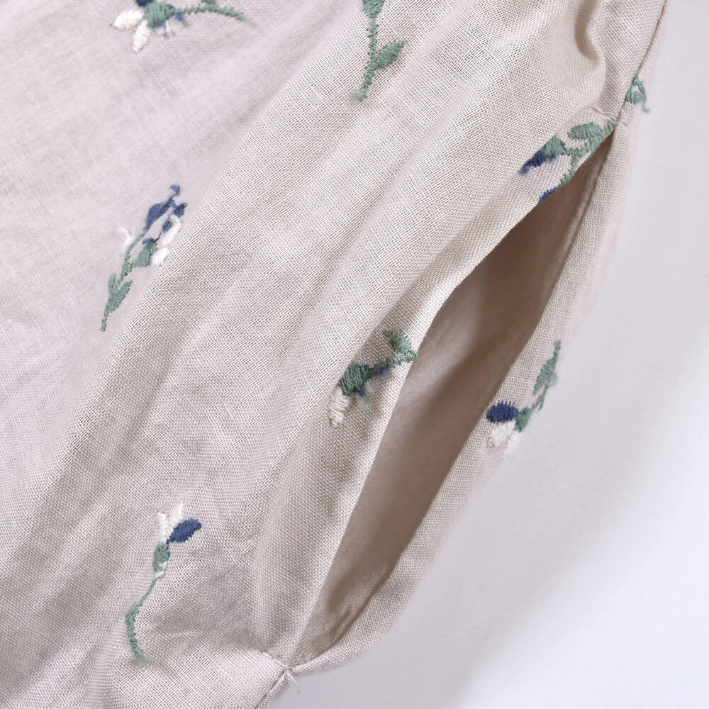 お揃い 】 日本製 ボイルガーゼ フラワー 刺繍 ワンピース (90~140cm)(90cm ベージュ系): ワンピース-子供服べべの公式通販サイト  「BEBE MALL」