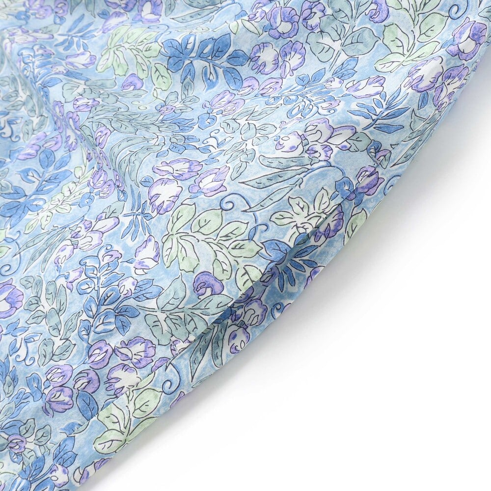 【日本製】【お揃い】リバティ(SweetPeaLeaf)プリントタナローンスムース切り替えワンピース(90~140cm) ピンク系 90cm