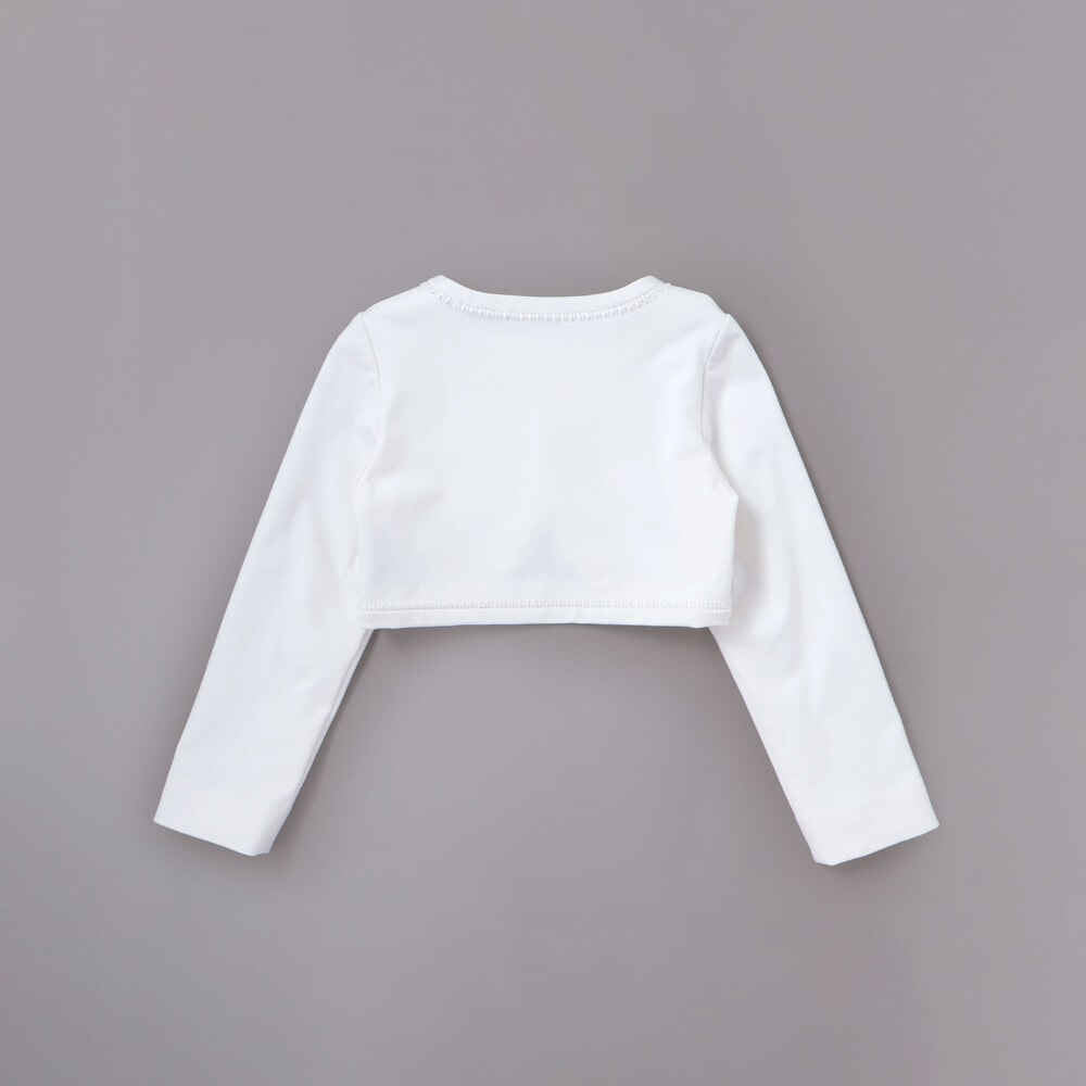 ストレッチポンチレース付きジャケット(110~130cm) ホワイト 110cm