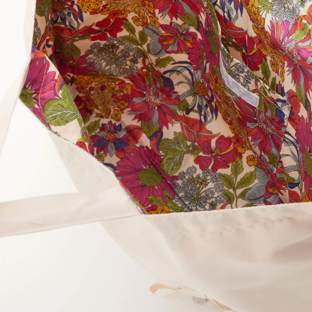 リバティタナローン裏地レッスンバッグ ネイビーxネイビー系 ワンサイズ