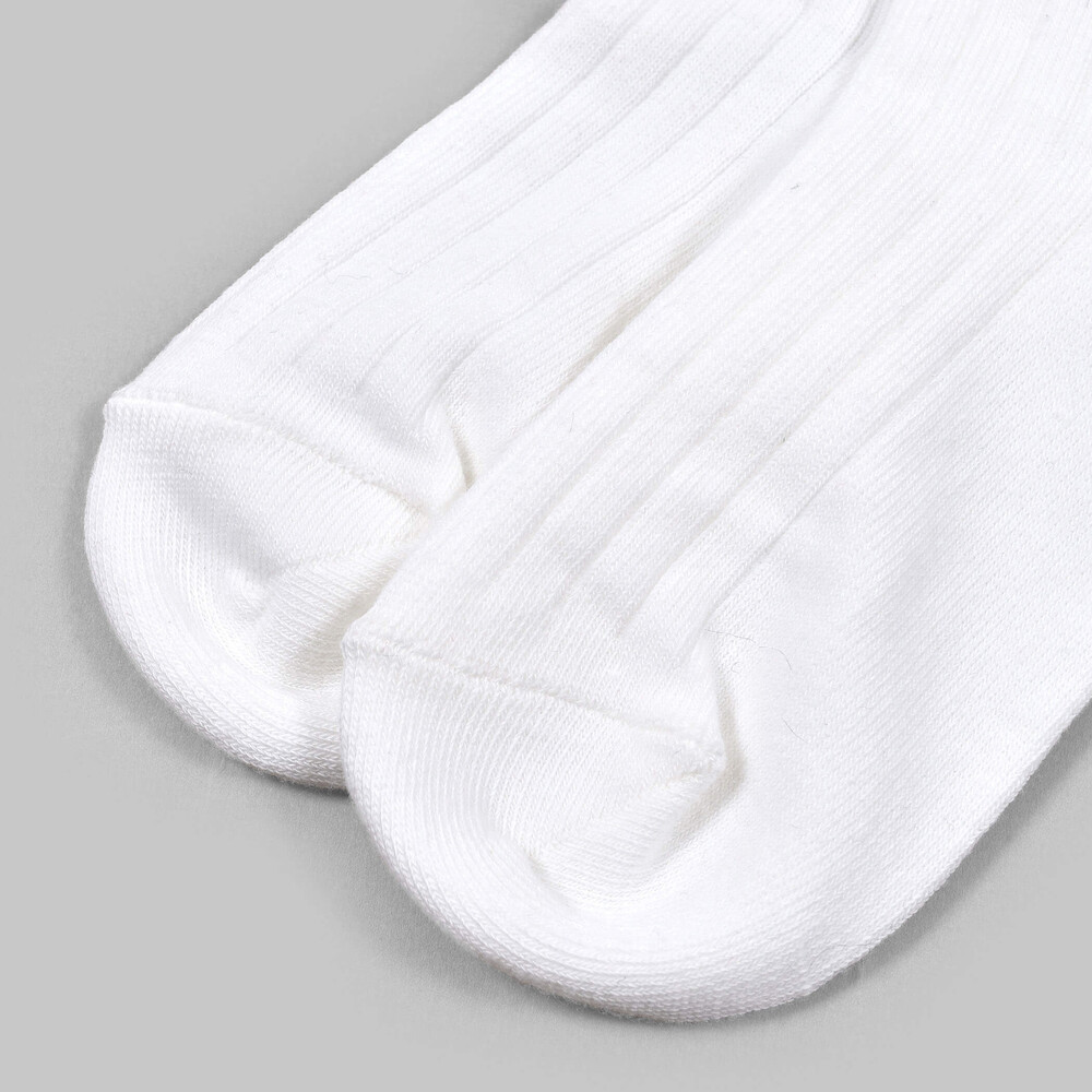 日本製 リボン チャーム 付き ハイソックス (13~21cm) ボルドー 17-19cm