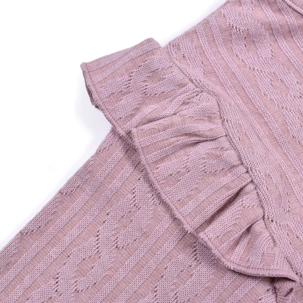 うさぎ パッチ ケーブル 接結 ワンピース (80~130cm) オフホワイト 110cm