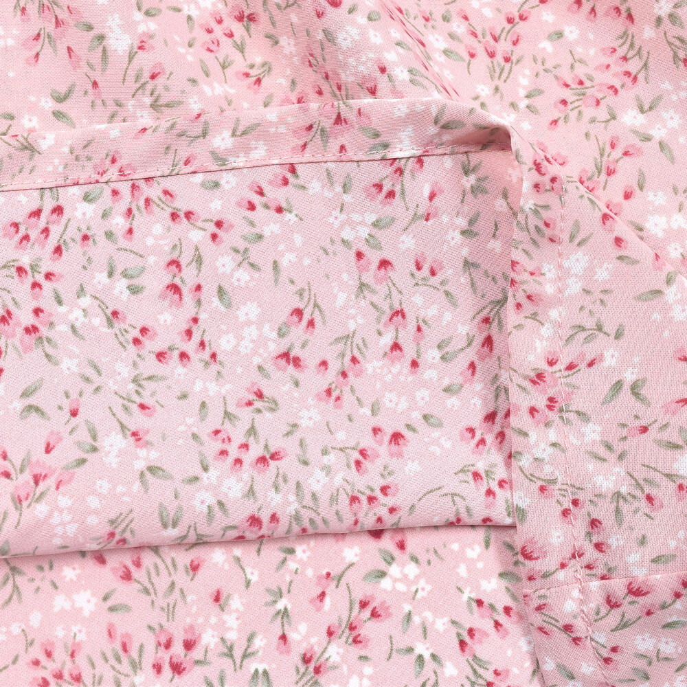 チェリー 刺繍 花柄 プリント ドッキング ワンピース (80~130cm)(80cm ベージュ): ワンピース-子供服べべの公式通販サイト  「BEBE MALL」