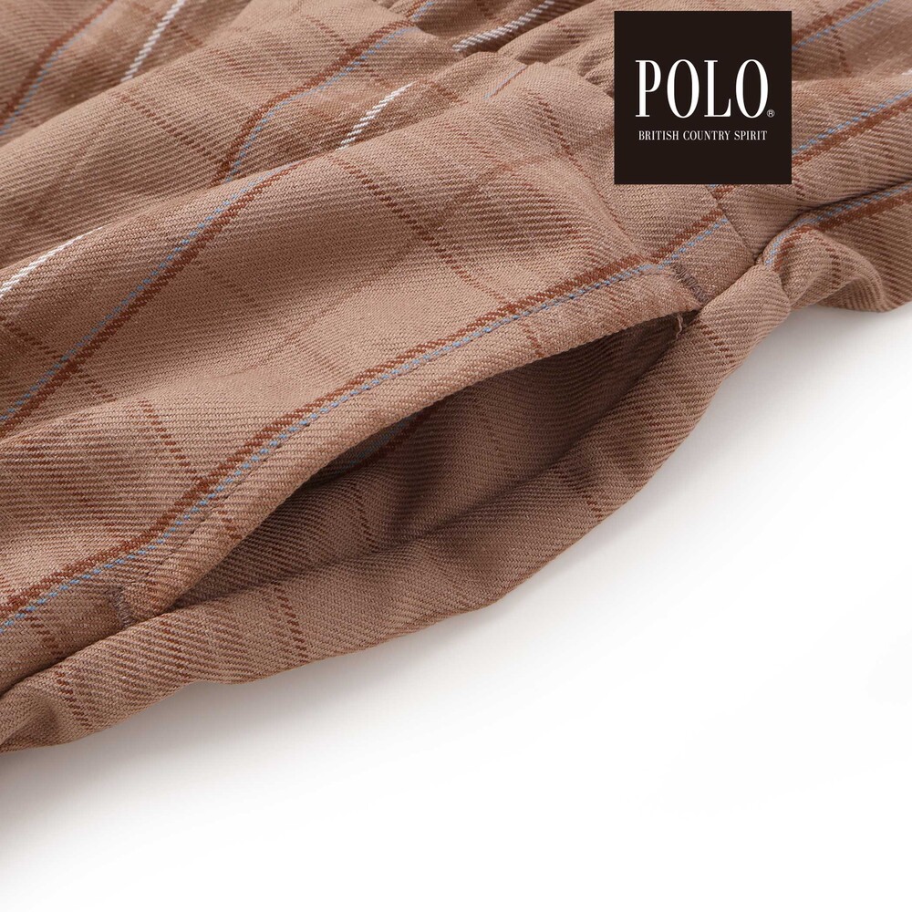 【POLO BCS(ポロ・ビーシーエス)×SLAP SLIP】チェック切り替えワンピース(80~130cm) ネイビー系 80cm