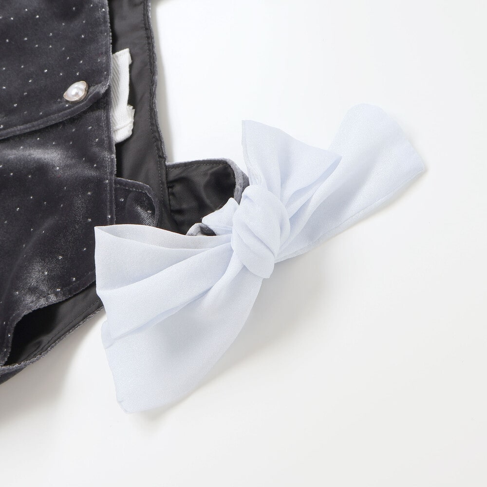 きらめくラメドットベロアビスチェセットアップ(90~130cm) ブラウン 90cm