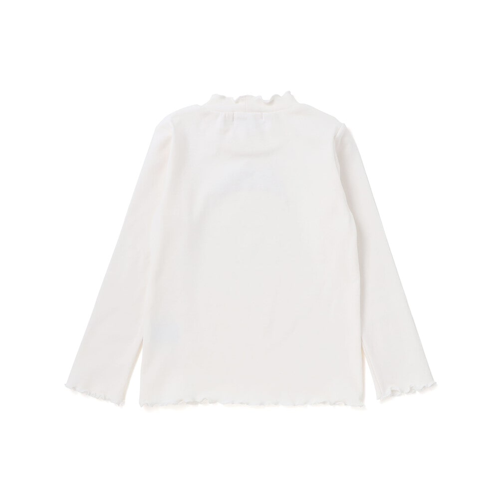 キラキラモチーフ長袖Tシャツ+ファーキャミワンピセット(90~130cm) 薄ブルー×オフホワイト 90cm