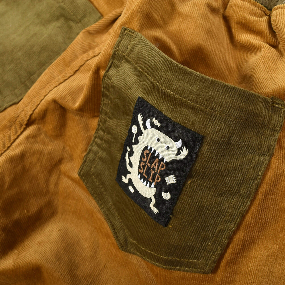 リバーシブル コールテン × 星 ボア モンスター 刺繍 パンツ (80~130cm) グレー 80cm