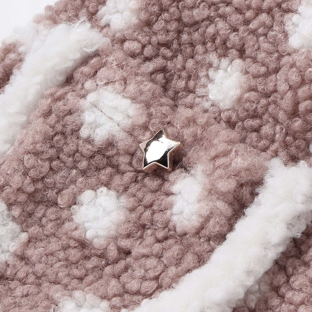 【お揃い】もこもこキラキラボアスカッツ(80~130cm) オフホワイト 80cm