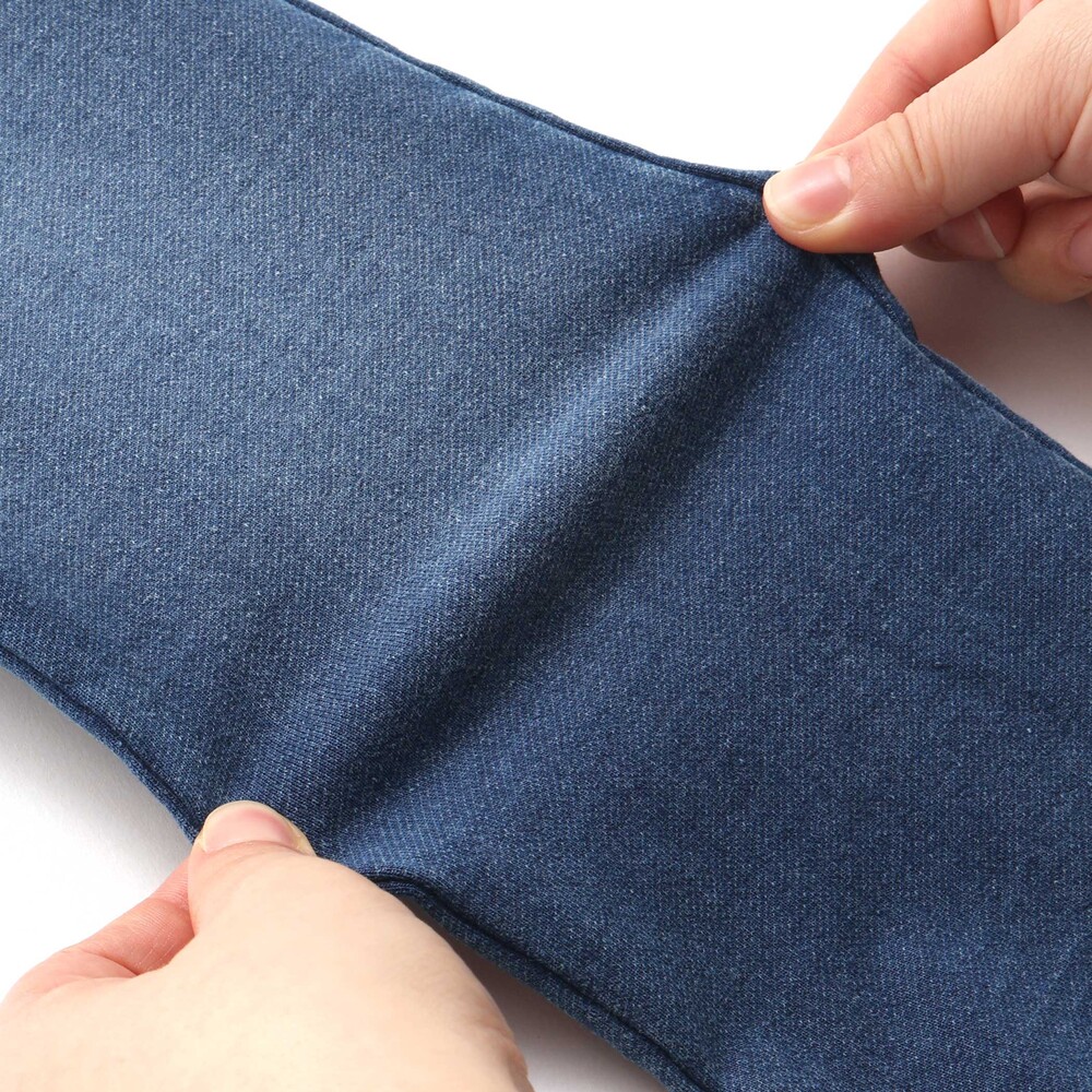 恐竜くるまキーチェーン刺しゅうデニムニットパンツ(80~130cm) ネイビー 80cm