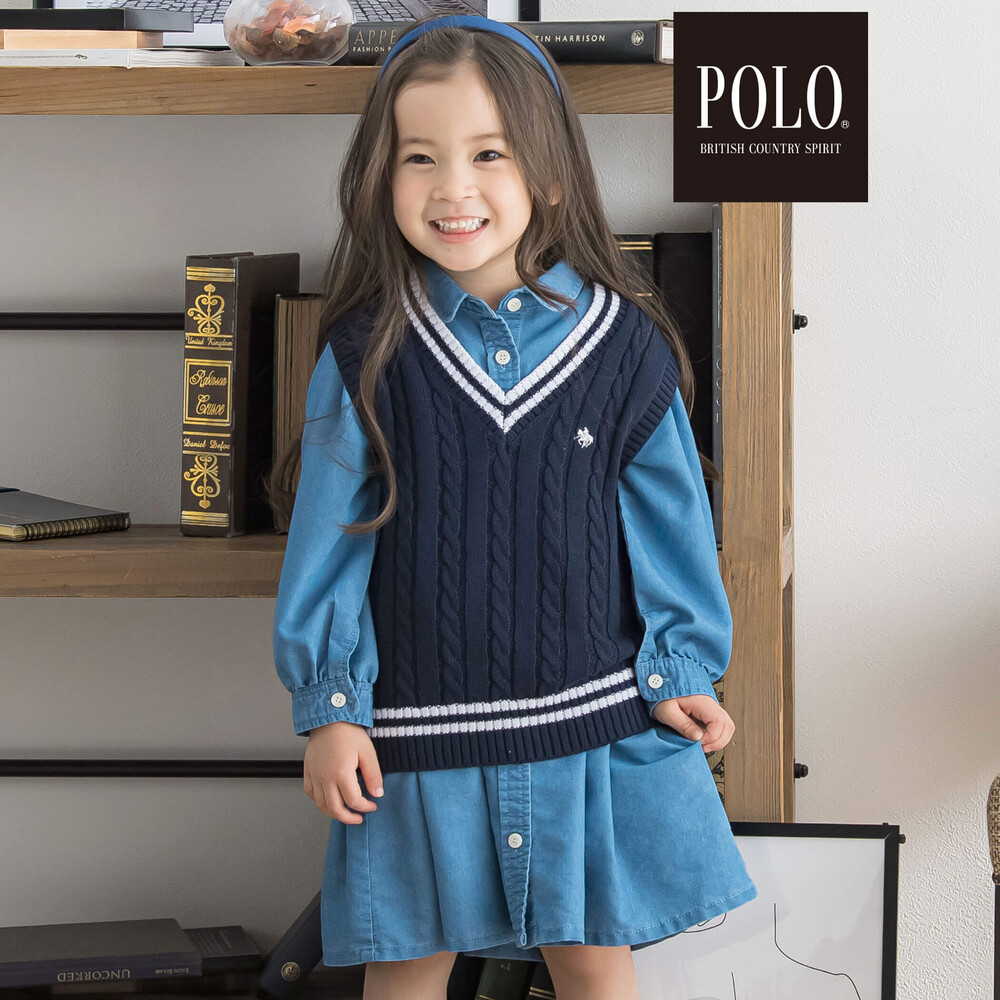 POLO BCS(ポロ・ビーシーエス)×SLAP SLIPコラボ】Vネックニット POLO BCS(ポロ・ビーシーエス)×SLAP SLIPコラボ】Vネックニット