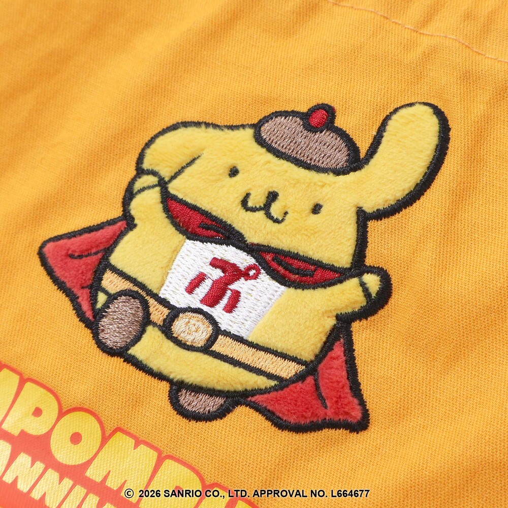 【シナモロール/ポムポムプリン×SLAPSLIP】フロントプリントフリルチェック巾着 ブルー ワンサイズ