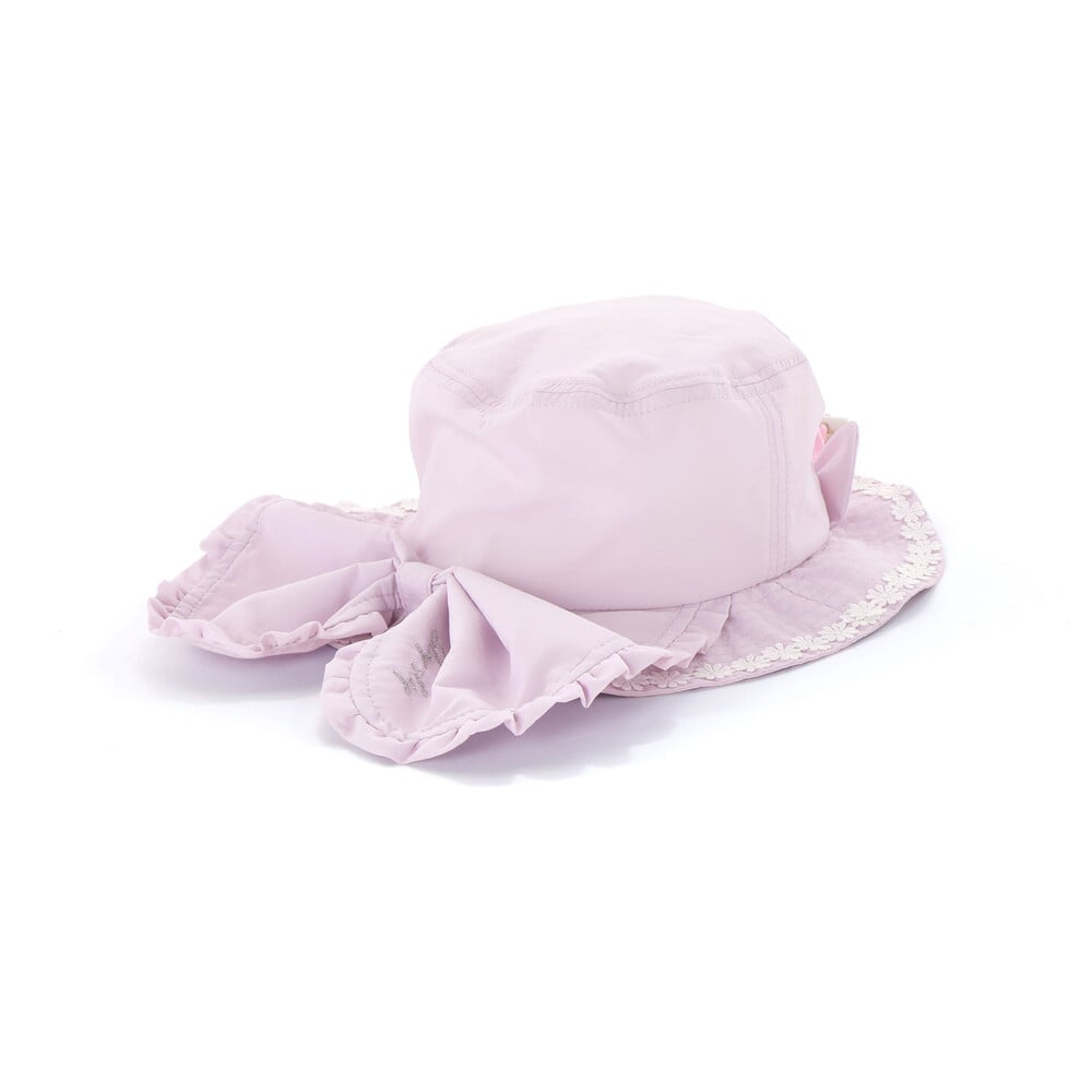 ウサギxネコ耳付きサファリハット(50~54cm) ピンク 52cm