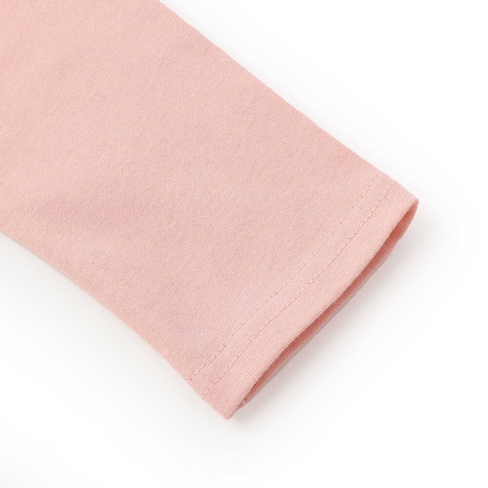 裾スカラップウサギクマネコモチーフ長袖Tシャツ(80~130cm) ブラック系 80cm