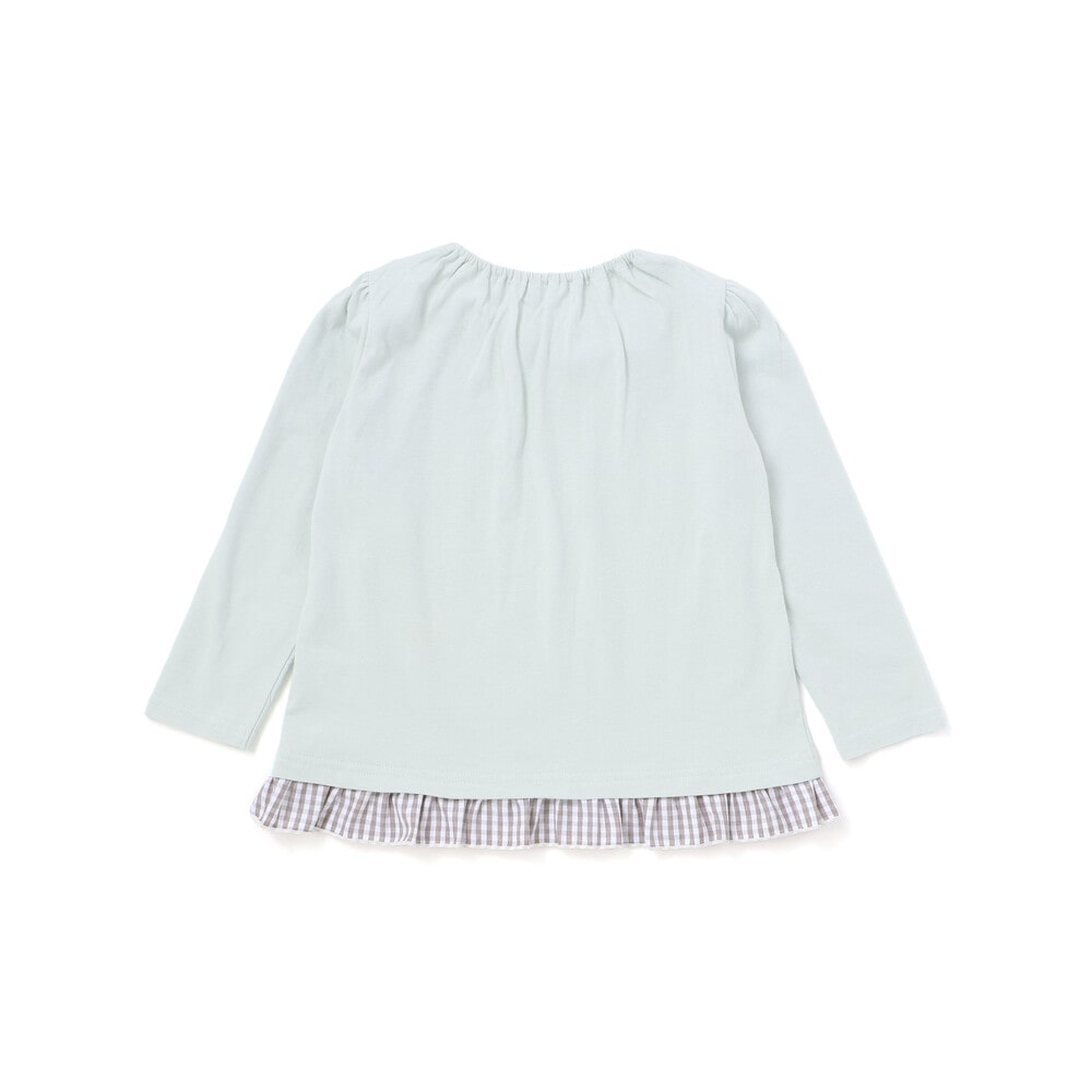 【サンリオキャラクターズxSLAPSLIP】襟付き裾フリル長袖Tシャツ(80~130cm) ピンク 80cm