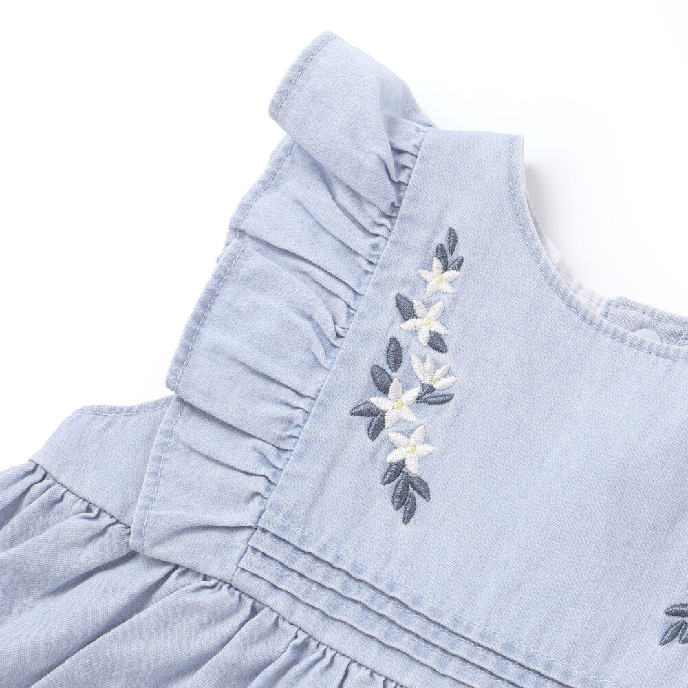 ピンタックティアードワンピースブルマ付きセットアップベビー(70~80cm) ホワイト ワンサイズ