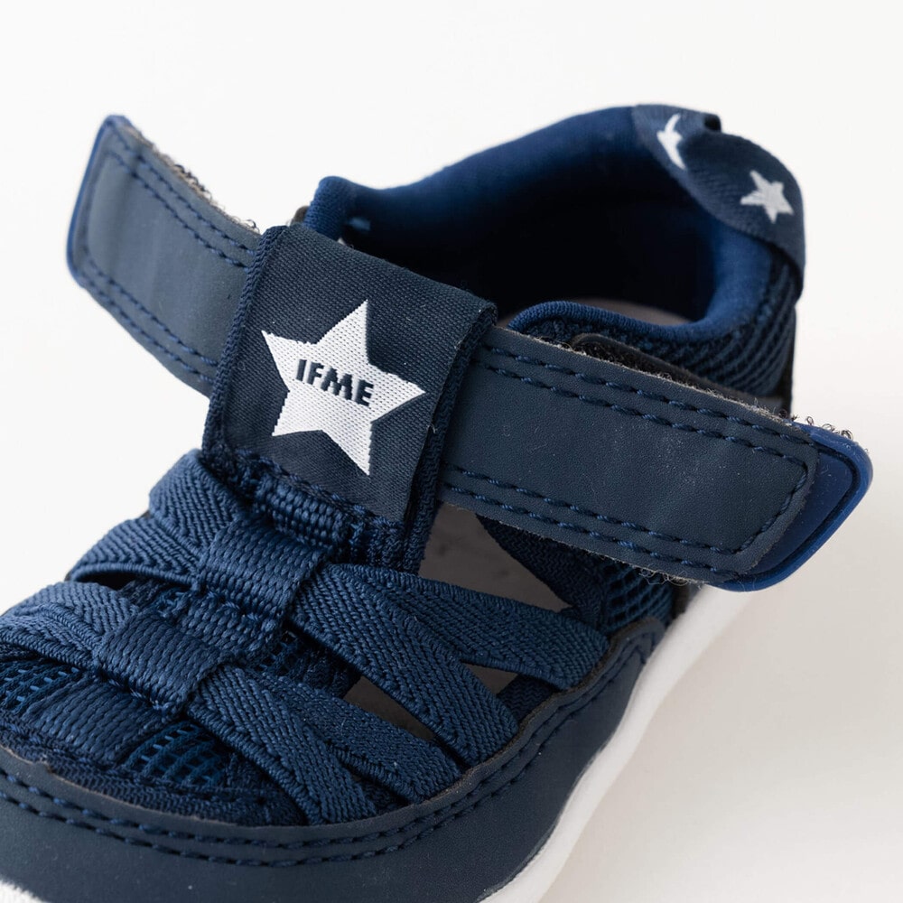 【 IFME 】【 お揃い 】 ワンポイント スター ウォーターシューズ ベビー (13~14cm) グレー 13cm