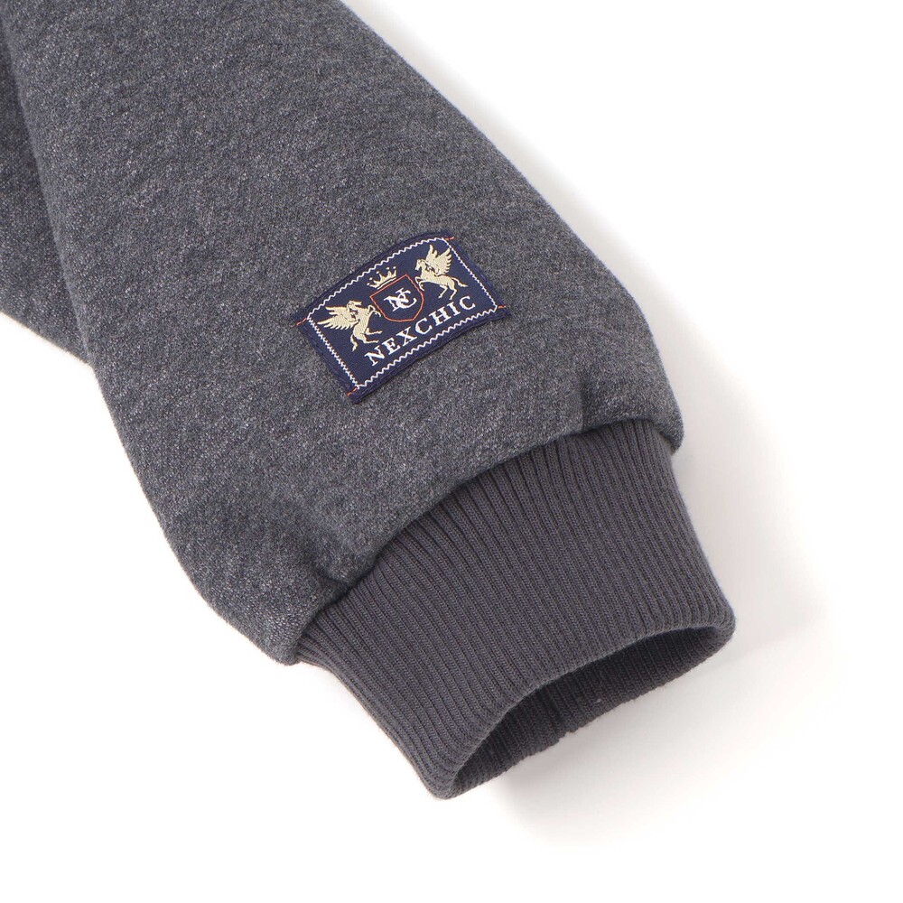 ロゴバッチ裏ジャギー裏毛スタジャン(110~150cm) グレー 110cm