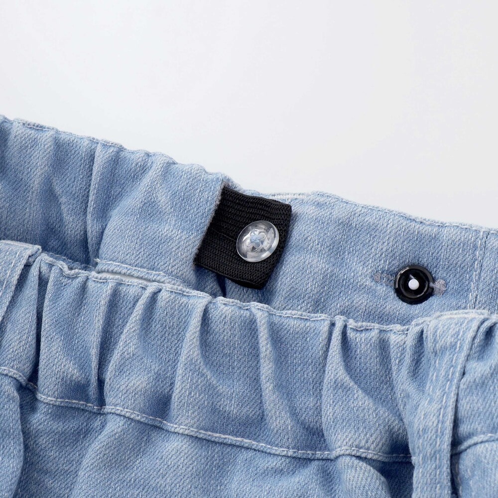 フリルストレッチデニムパンツ(110~150cm) ネイビー 110cm