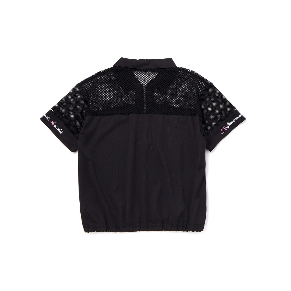 切り替えメッシュハーフジップTシャツ(110~150cm) ホワイト 110cm