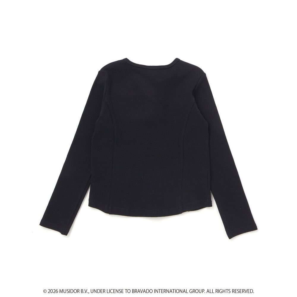 【ザ・ローリング・ストーンズxNEXCHIC】編み上げリブTシャツ(110~150cm) レッド 110cm