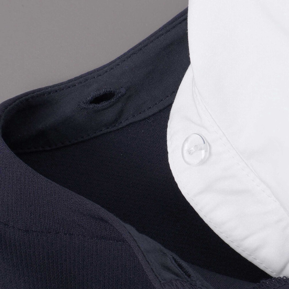 ダブルクロス3way付け襟長袖ギャザーワンピース(110~130cm) ネイビー 110cm