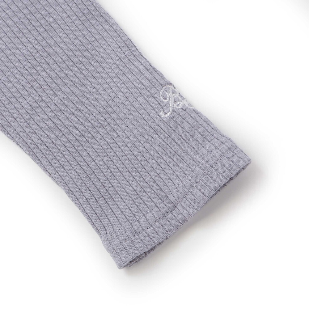 ラメツイードビスチェ+フリル襟テレコ長袖Tシャツ セット(100~160cm) ブルー 100cm