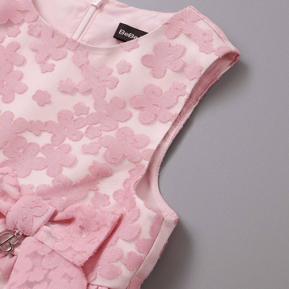 フローラルオパールプリントウエストリボンドレス(110~130cm) パープル系 110cm