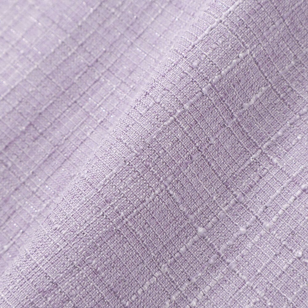 【お揃い】ツイード調Vネックフリンジジャンパースカート(90~140cm) パープル系 90cm